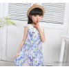 2015 new children's clothes girls dress printed one hundred fold popular leisure lovely princ summer