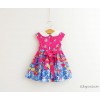 Children girls butterfly India flowers doll collar Princess Dress pleated skirt dress B2 Foreign