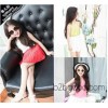 2015 fashion girls Chiffon sleeveless vest skirt pleated skirt suit with Korean Pendant