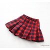 501232 girls wind pleated ~ skirt waist skirt cotton plaid College