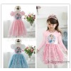 The explosion of snow frozen ice princess dress skirt suit girls dress skirt sleeve ELSA