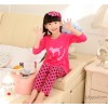 A generation of fat children in spring and autumn dot cotton pajamas long sleeved pants suit Home Fu