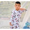 Cotton silk pajamas long sleeved summer cotton silk pajamas large children's pajamas long sleeved ai