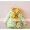 4 colors ~ gloves scarf polka dot printed ball hooded zipper cotton children's clothing wholesale tr