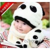 Winter winter winter hat cap essential children cute baby panda cap scarf thickening two piece