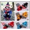 The new version of the baby ear cap double striped scarf knitting ball star children warm hat cap wh