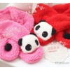 Warm winter rabbit rabbit's adult panda eyes Beanie Plush cartoon scarf seven