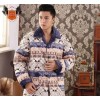 فصل خريف شتاء 2014 جديد الرجال منامة طويلة الأكمام ملابس رجالية الصوف المرجانية المشارب homewear مجم