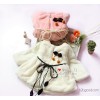 Autumn and winter wear new hair girl's fur coat with a waist belt wool sweater Han Bantong