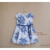 Gucci girl porcelain stamp cotton dress Dress Child princess dress with belt