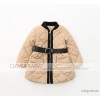 The color of the 4 ~ belt double pocket zipper clip cotton padded clothes girl child cotton children