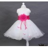 The whole batch of rose petal flower girl dress fashion dress belt princess dress red rose