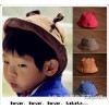 Bienbien Korea Mens bonnet bear ear children sun basin hat curling hat