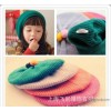 Annika Han single high-grade wool knitted hat cute candy colored Beret Hat