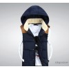 2014 new winter men's hooded cardigan collar pure cotton vest men's Vest