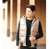 Men's winter casual hooded down cotton vest vest Vest Mens thick warm bright wholesale M907