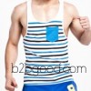 Genuine seobean Hibbing vest wholesale manufacturers new style men's cotton striped vest