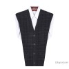 2014 new autumn and winter in elderly men V collar Plaid Wool Vest casual men's sweater back