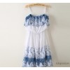 Han Guodong gates flounce waist cotton embroidery hook flower wrapped chest bra dress dress 5