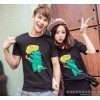 A couple of new summer t-shirt t-shirt slim Korean cartoon printed short sleeved wholesale manufactu