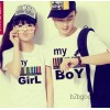 The couple T-shirt short sleeve T-shirt Korean couples dress tide summer class service couple half s