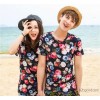 Men's T-shirt lovers wholesale 2014 new fashion flower T-shirt Japanese couples dress