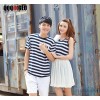 2014 new couples dress summer T-shirt short sleeve T-shirt creative cartoon couple ladies T-shirt