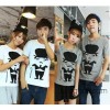 Couples dress Chaplin couple T-shirt short sleeve