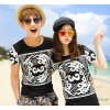 Summer new couples dress Japanese T-shirt cotton T-shirt printing T-shirt a couple of lovers of self