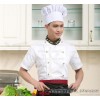 The new special dragon hotel chef wear short sleeved white collar 2015 summer style