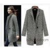 Winter 2014 original European foreign trade station Houndstooth coat in the long section of large wh