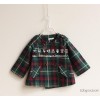 Europe's children's clothing girls double breasted plaid jacket autumn and new doll childr