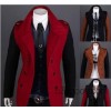 Foreign trade for the new Korean winter slim double breasted coat woolen Mens 90