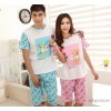 A couple of lovers kissing fish short sleeved summer pajamas pajamas cartoon couple Home Furnishing