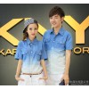 C550#2014 couple shirt Denim Shirt Short Sleeved summer tide