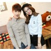 The new factory wholesale Korean men's shirts, slim personality embroidery multicolor couple sh