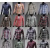 2014 new spring men's shirt sleeved Plaid Shirt couple SHIRT MENS