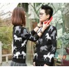 2014 new spring horse horse Men T-shirt sweater personality printing couple sweater male Han