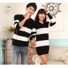 Korean couple sweater striped long sleeved women's agent WeChat selling a clothing supply agenc