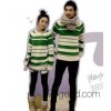 6090 Korean couples dress striped sweater 37 yuan fashion personality lovers