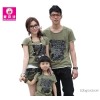 Summer 2015 fashion T-shirt three-dimensional printing text character mosaic loaded parent-child cou