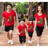 915 - 2014 rare panda stamp short sleeved summer dresses a family of four.