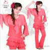 The new summer women's refreshing Latin dance clothing square dance costume gauze sleeve suit p