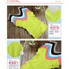 Audel summer candy color double V collar slim slim waist overalls costume cotton short sleeved T-shi