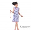 2014 Guangzhou children's wear summer Chinese style blue and white porcelain Girls Dress Dress 