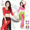 Adult belly dance clothing set new color sleeve slim three piece female belly dance costumes