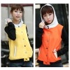 2014 Korean women clima ladies breasted hooded casual loose color sweater free