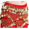 320 coins three straight two corners of the original Belly Dance Belly Dance Costume suede belt bell