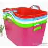 Hot plastic large laundry basket PE laundry basket square soft material storage basket containing su