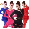 In the spring of 2014 new square dance clothing lace sleeves skirt suit Dance Latin dance clothing